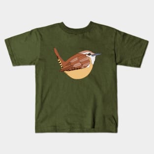 Carolina Wren Bird Graphic Kids T-Shirt